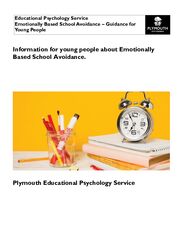 Emotionally Based School Avoidance - Guidance for Young People