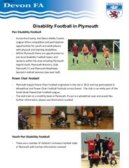 Devon Football Association: Disability Football in Plymouth
