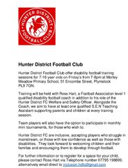 Hunter District Football Club